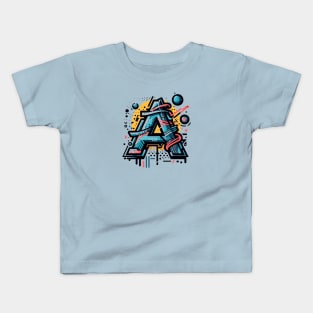 Letter A design graffity style Kids T-Shirt